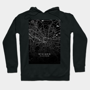 Glasgow Scotland City Map dark Hoodie